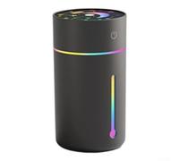 Besttoolifes Black, Mini USB Humidifier for Bedroom, Office & Travel - 320mL Portable Mist Maker with Whisper-Quiet Operation, LED Night Light, and Plant-Friendly Design