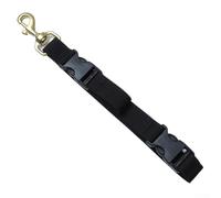 Besttoolifes Black, Scuba Diving Lanyard Clip with Brass Clasp, Nylon Webbing & Quick-Release ABS Buckle - 225 mm × 25 mm, 94 g - for Snorkeling Gear, Flipper and Mask
