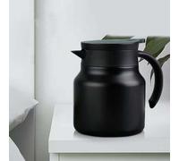 Besttoolifes Black, Stainless Steel Teapot with Integrated Infuser, 800 ml Insulated Portable Tea Kettle for Home, Office and Outdoor Use, Ergonomic Handle, Dishwasher Safe