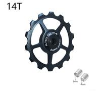 Besttoolifes Black14T, Aluminum Alloy Rear Derailleur Pulley Wheel with Ceramic Bearings for Road and Mountain Bikes - 11T to 17T, 4mm/5mm Spacing, Lightweight 9.1-15.2g