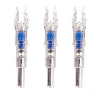 Besttoolifes Blue, Glow-in-the-Dark Arrow Nock for 6.2mm Shaft - Luminous LED Nock with Auto-Ignition, ABS Plastic Shell, 46.3mm Length, Red/Green/Blue/Colorful Options, 3-Pack