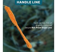 Besttoolifes blue, Portable Crab Drop Net for Crabbing - Steel Wire & Nylon Construction with Bait Bag, 11m Rot-Proof Rope, Line Handle, Collapsible Design - Ideal for Beach & Pier Use