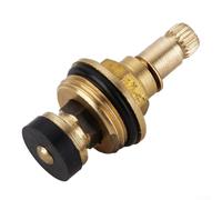 Besttoolifes Brass Slow Opening Spool Valve Core for Hot and Cold Water Taps, G1/2 Thread, 20-Tooth Design, 1/2" Diameter, 90°C Max Temp, Single Cartridge Replacement
