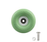 Besttoolifes Brompton- Compatible Silent Bicycle Wheels 74mm PP TPE Easy Roll Upgrade Kit with Metal Bearings for Folding Bike Smooth Commute Travel Customisation Black Red Orange(Matcha Green.)