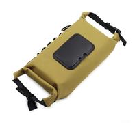 Besttoolifes Brown, Canvas Camping Wet Tissue Box with Hanging Straps for Hiking, Car, or Outdoor Bathroom Use - 13.5 x 25 x 9 cm, Waterproof & Tear-Resistant, Khaki/Black