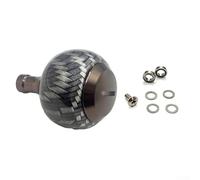 Besttoolifes brown, Round Ball Grip Fishing Reel Knob for Daiwa 23, EXCELER, and LT Spinning Reels - For CNC Aluminum Alloy & Carbon Fiber, 50×36 mm, 18.1 g, Black/Red/Brown/Gray