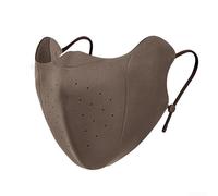 Besttoolifes brown, Windproof Winter Face Mask with Fleece Lining, 3D Breathable Contour Design for Cycling and Outdoor Activities, Unisex Thermal Cover - Polyester-Spandex Blend, 14 x 11 cm