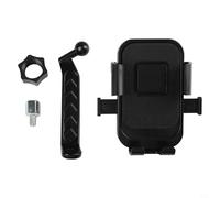 Besttoolifes C, Alloy For Bicycle Phone Mount for Road & Mountain Bikes - 120x100x30mm One-Second Lock, Shock-Absorbing Six-Claw Bracket, Compatible with All Smartphones and Cases