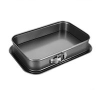 Besttoolifes Cake Tin, 28 x 18 cm Spring Form Pan Rectangular Cake Baking Trays Cheesecake Tin For Baking With Removable Bottom,Baking Pan Cake Molds