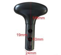 Besttoolifes Canoe Paddle T-Handle Replacement Grip, 24mm Straight Rod PVC Ergonomic End for Kayak, Canoe, Inflatable Boat, Dinghy and Raft Paddles, Lightweight Black(B)