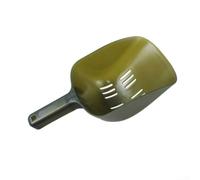 Besttoolifes Carp Fishing Baiting Throwing Spoon, With Holes Fishing Feeder Tool, Bait Shovel Dark Green Large Capacity Plastic Scoop, For Lakes Rivers Ponds(L)