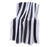 Besttoolifes Chaise Lounge Cover - Striped Soft Cotton Cabana Towel With Pocket Holder For Beach Pool Outdoor Chair, 76x180cm(grey)