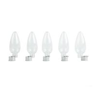 Besttoolifes Christmas ball plastic ornaments 35ML pointed small light bulb bottle colored sand bottle candy bottle transparent plastic bottle(10pcs)