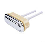 Besttoolifes Chrome-Plated Oval Dual Flush Toilet Push Button, 110 x 40 mm, ABS+PP Construction, Water-Saving Discharge Switch for Modern and Traditional Cisterns