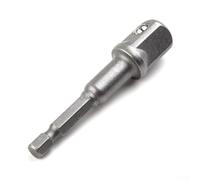 Besttoolifes Chrome Vanadium Steel Drill Socket Adapter Set, 1/4in Hex Shank to 1/4, 3/8, 1/2in Square Drive Impact Extension for Bars for Power Drill or Driver, Quick Change Conversion Tool（8pcs）