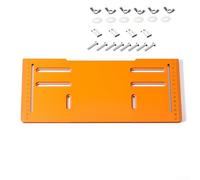 Besttoolifes Circular Saw Base Plate for Woodworking, 320x90mm Phenolic Resin Jig Template with 45 and 90 Degree Angle Cutting Guide, DIY Saw Table Insert Plate(8mm)