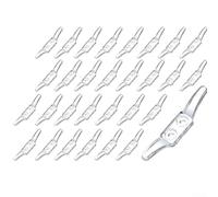 Besttoolifes Clear Blind Hooks for Curtains and Blinds - Transparent Plastic Cord Clips with Screws for Safe Cord Management, Child Safety Rope Cleats (10/20/30 Pack)(30PCS)