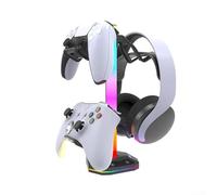 Besttoolifes Controller Holder, Headphone Stand, Gaming Controller Stand For Xbox For PS5 For PS4 For Switch, Headset Holder With Storage Organizer, Desk Game Accessories