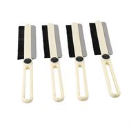 Besttoolifes Crevice Cleaning Brush With Rotating Head, 25° Angle For Nooks And Crannies, Wiper Edge For Glass And Tiles, Compact Storage Design, 4Pcs(Yellow)