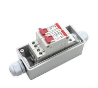 Besttoolifes DC Isolator Switch 500V IP65 for Solar PV Systems, Waterproof Outdoor Circuit Breaker Protection Box, Plastic Housing, Grey