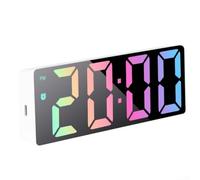 Besttoolifes Digital Alarm Clock With Large LED Display, Dimmable Brightness, Temperature & Date, Snooze Function, USB Or Battery Powered For Bedroom, Living Room, Kitchen(C)