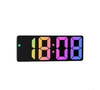 Besttoolifes Digital Alarm Clock With Large LED Display, Dimmable Brightness, Temperature & Date, Snooze Function, USB Or Battery Powered For Bedroom, Living Room, Kitchen(A)