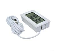 Besttoolifes Digital Thermometer With External Probe, -50°C To 110°C Range, Waterproof Sensor For Refrigerators, Freezers, Aquariums, Greenhouses, 6 Pack(White)