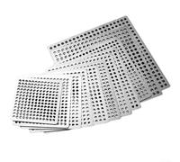 Besttoolifes Drain Strainers, Stainless Steel Shower Drain Cover Square Hair Catcher Strainer Filter For Bathroom Sink 7-15CM Deformation (11.5CM)