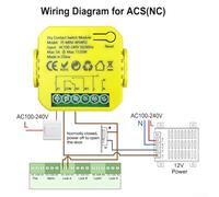 Besttoolifes Dry Switch Module, 5A DC 12/24V AC 100-240V, WiFi Wireless For Relay for Home Automation and
