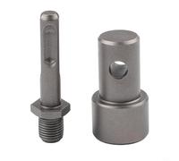 Besttoolifes Earth Auger Adapter for Wrench, 4 Interface Types Drill Adapter Tool Compatible with Electric Wrench and Hammer Machine, Silver Metal(A)