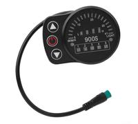 Besttoolifes Ebike LCD Display, KT-900S Electric Bicycle Speedometer with 5-Gear Assist and Boost Function, LED Indicator for Quantum Controllers, Waterproof(5pin waterproof interface)