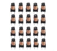 Besttoolifes Ferrite Core Inductor Set 20 Pieces 12T 0.6uh-1.7uh Adjustable High-Frequency Inductance for Computers Hard Drives Audio Equipment Copiers Fax Machines Electronic Projects