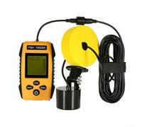 Besttoolifes Fish Finder Having 100m Wired Detector Sensor and 45° Detection Accurate Underwater Fishing Alarm Sonar with Screen Display for Angle Location Depth in Fish