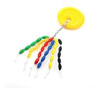 Besttoolifes Float Stops for Fishing Line, 30pcs Rubber Line Stoppers Beads Rig Buffer Connectors, Oval Cylinder Shape with Colorful Plastic Rings, Sizes SS-S-M-L-LL(L)
