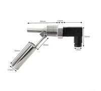 Besttoolifes Float Water Level Sensor, Duck-Bill Side-Mounted Liquid Level Switch with G1/2 Thread, Stainless Steel Safety Float Switch for Industrial & Household(4 Points Small Head)