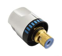 Besttoolifes Flow Cartridge Valve & Head For T Bar Shower Thermostatic Mixer Taps ABS Plastic Chrome Finish Replacement Part Bathroom Accessory Temperature Control Handle