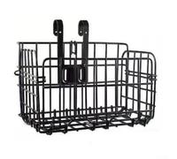 Besttoolifes Foldable Steel Wire For Bike Basket for Rear or Front Rack, Compact Folding For Storage Basket with Heavy-Duty Capacity, 37 cm x 20 cm x 27 cm, Black