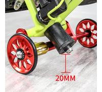 Besttoolifes Folding For Bike For Easy Wheel Stand with Telescoping Pole Extension Rod for, Aluminum Alloy For CNC Foldable For Stability Center of Gravity(Black)