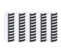 Besttoolifes Football Net Straps 50 Pack Adjustable Soccer Goal Post Ties Multi-Purpose Wire Fence Fasteners Quick Fit Reusable Nylon Polyester Straps for Outdoor Sports Equipment(white black)