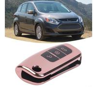 Besttoolifes For Car Key Cover for, 3 Button Remote Case for Focus Fiesta For, Soft Rubber Key Protector, For Durable Waterproof Scratch Resistant Key Cover(Pink)