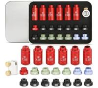 Besttoolifes For Precision Comparator Kit,Reloading With 14 Color-Coded Inserts For Calibers .17 To .45 -Anodized Aluminum Measurement Tool Set(Set of 21)
