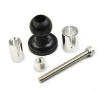 Besttoolifes For RAM-Compatible Motorcycle Aluminum Fork Stem Mount Base with Expandable Ball Head for Phone/Camera Holder, Black, Lasting Rubber+Stainless Steel