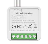 Besttoolifes For Tuya Smart WiFi Switch Module 2/3/4 Gang 10A 2-Way Control Home Automation Remote App Voice Control Compatible With Rocker Touch Switch(Four-way breakers)
