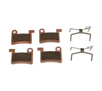 Besttoolifes Full Metal Electric For Bicycle Disc Brake Pads, 2 Pairs High Copper E-For Bike Caliper Replacement for All-Weather Downhill Riding with Smooth Braking Performance(full metal gold)