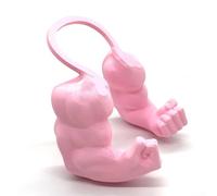 Besttoolifes Funny 3D Printed Cat Muscle Arm Ornament, Lasting Plastic, Whimsical Pet Décor for Shelves or Walls, (pink)