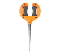 Besttoolifes Garden Hose Guide Stakes Metal Multi-Purpose Spike And Roller System For Plant Protection, Secure Hose Pathway(Orange)