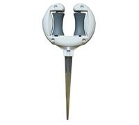 Besttoolifes Garden Hose Guide Stakes Metal Multi-Purpose Spike And Roller System For Plant Protection, Secure Hose Pathway(White)