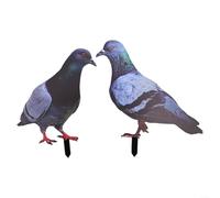 Besttoolifes Garden Pigeon Statue, Weatherproof Acrylic Wild Bird Sculpture, Outdoor Yard Decor, Farm-Themed Ornament, Wildlife Figurine For Lawn Patio(A and B)