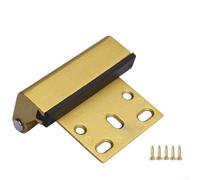 Besttoolifes Gold, Aluminum Alloy Door Latch with Quick-Release Spring and Silent Rubber Padding for Indoor Doors, 180-Degree Opening Compatibility, No-Drill Anti-Theft Security Buckle