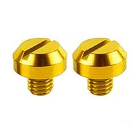 Besttoolifes gold, Motorcycle Aluminum Rear View Mirror Hole Screws, M8 Thread, For CNC Anodized Alloy Bolts for, Protects from Dust Water Dirt, 2 Pack
